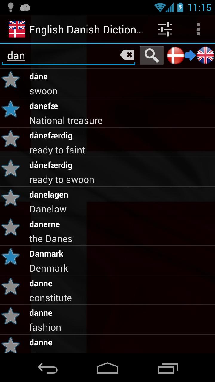 Offline English Danish Dictionary