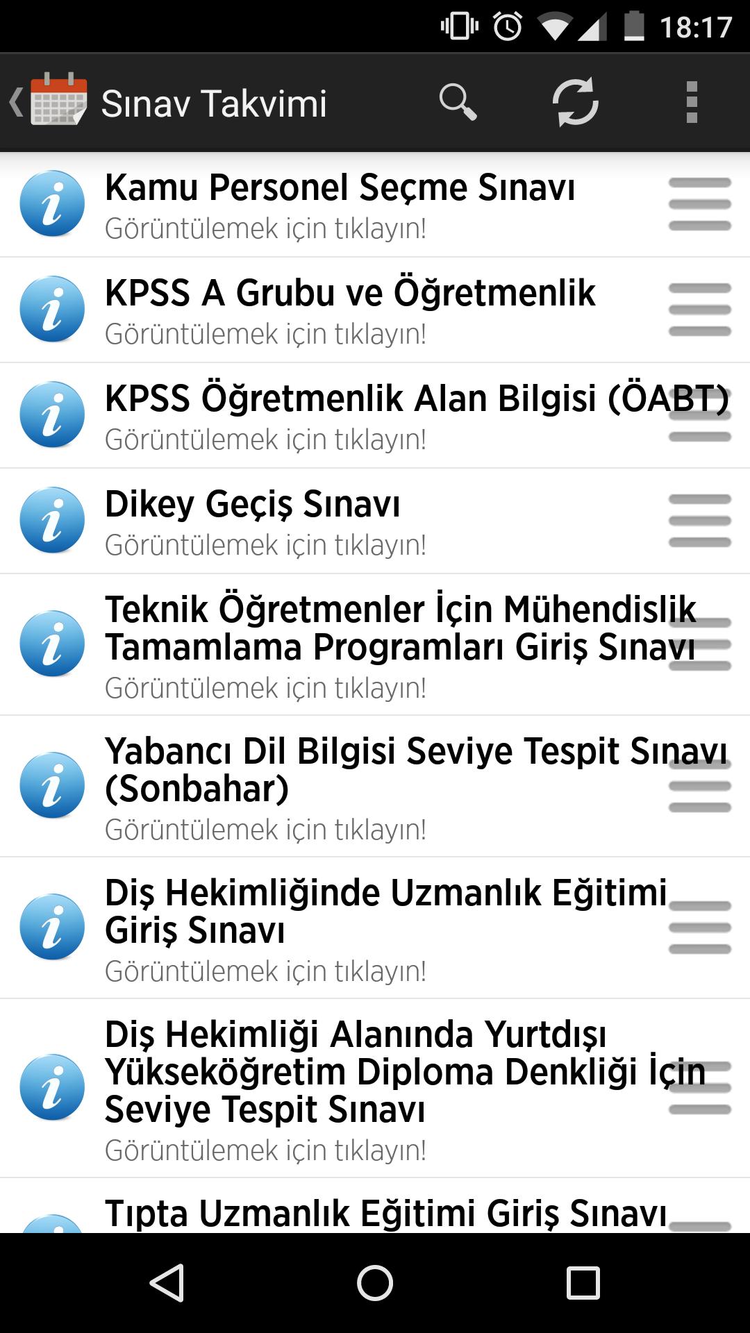 Exam Schedule in Turkey