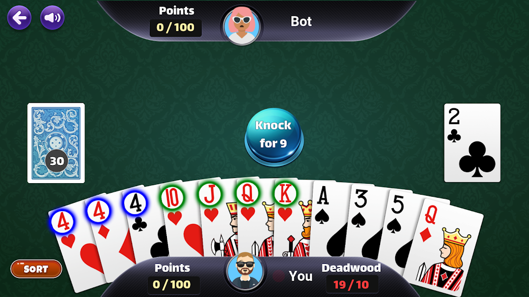 Gin Rummy Offline - Card game