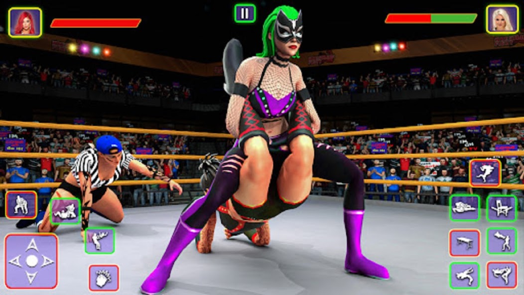 Girls Wrestling Fighting arena