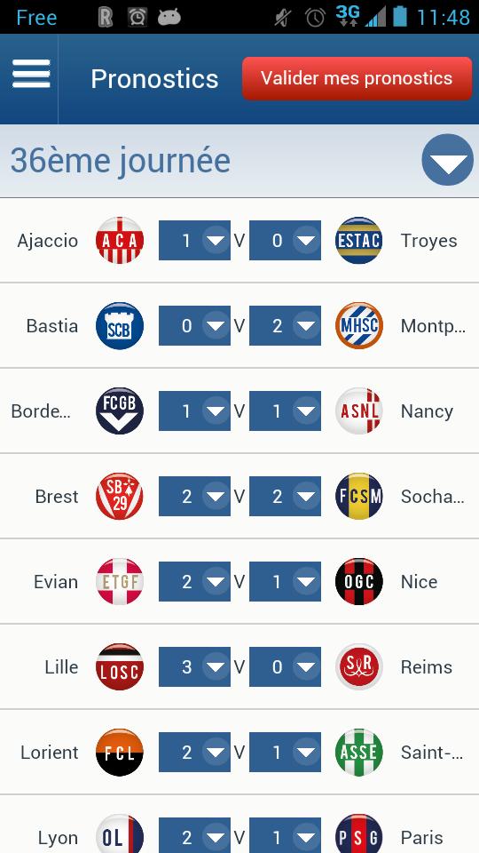 Pronostics par Sport Faction