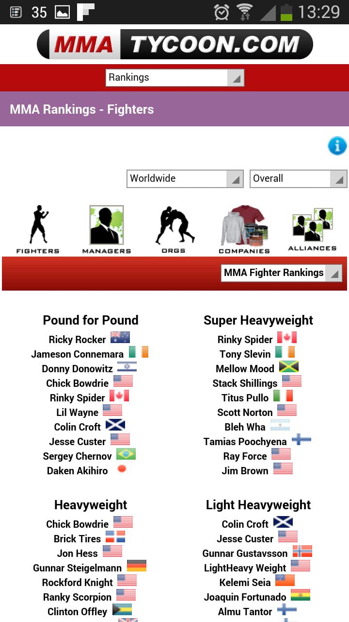 MMA Tycoon - Sports Manager