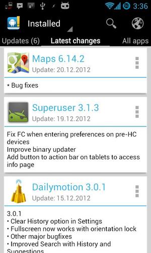 Changelog Droid