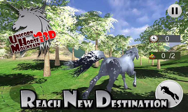 Unicorn Horse Mountain Sim 3D