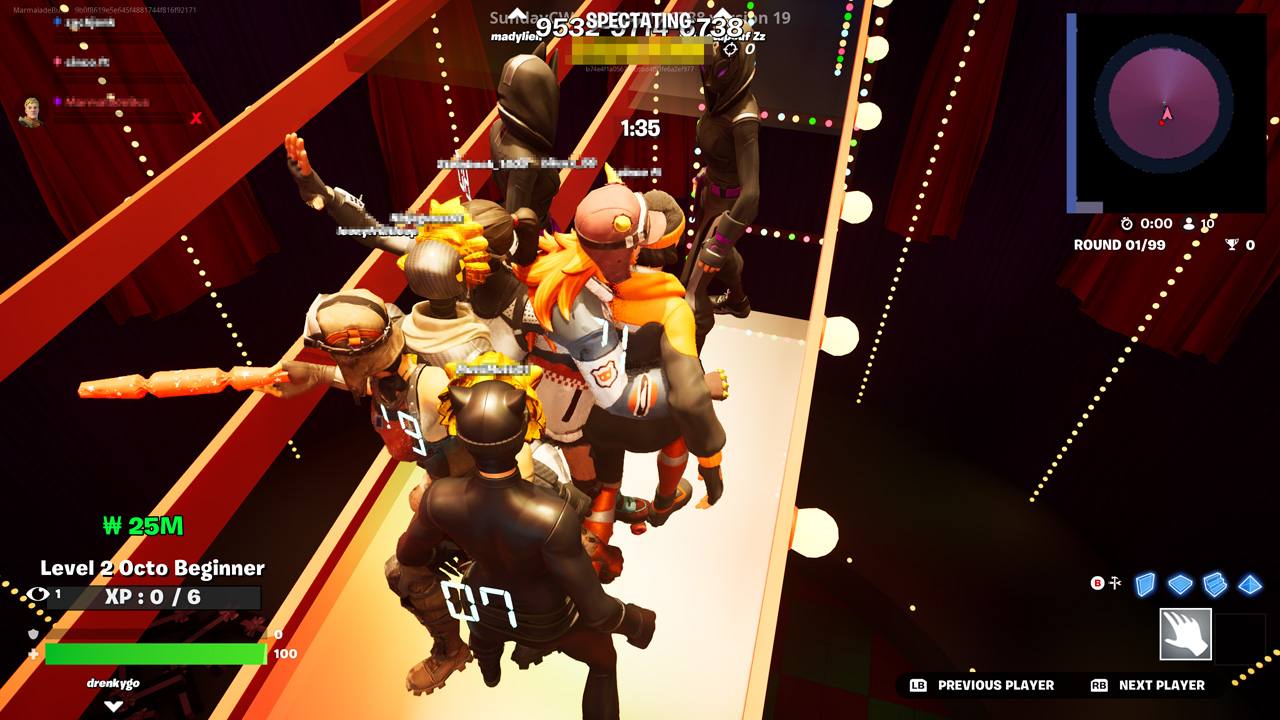 วิธีเล่นเกมปลาหมึกใน Fortnite