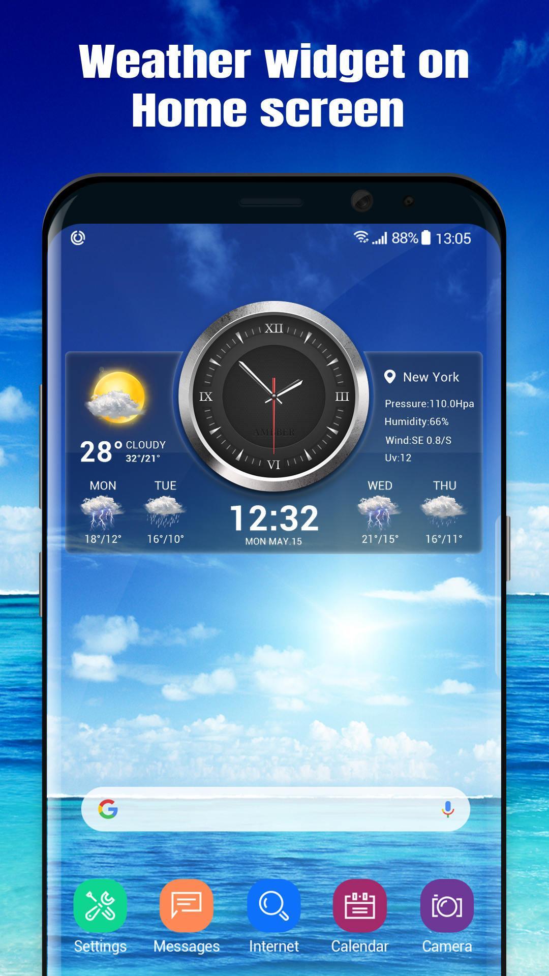Clock & weather forecast