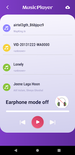 Earphone mode off