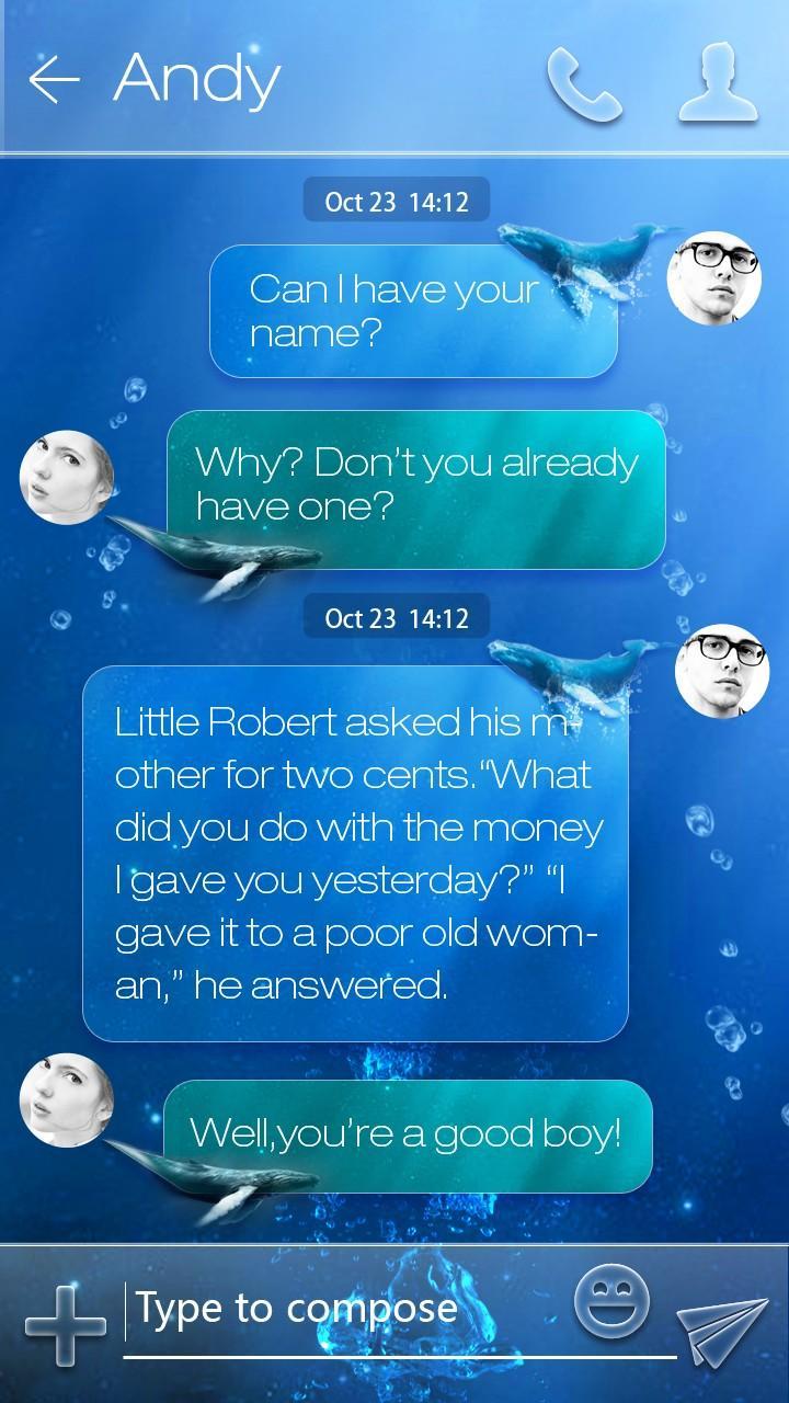 GO SMS PRO UNDERSEA THEME