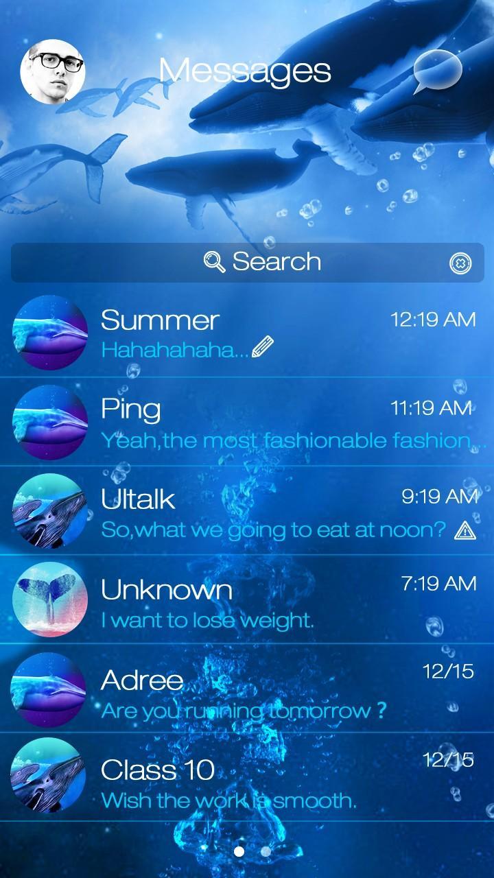 GO SMS PRO UNDERSEA THEME