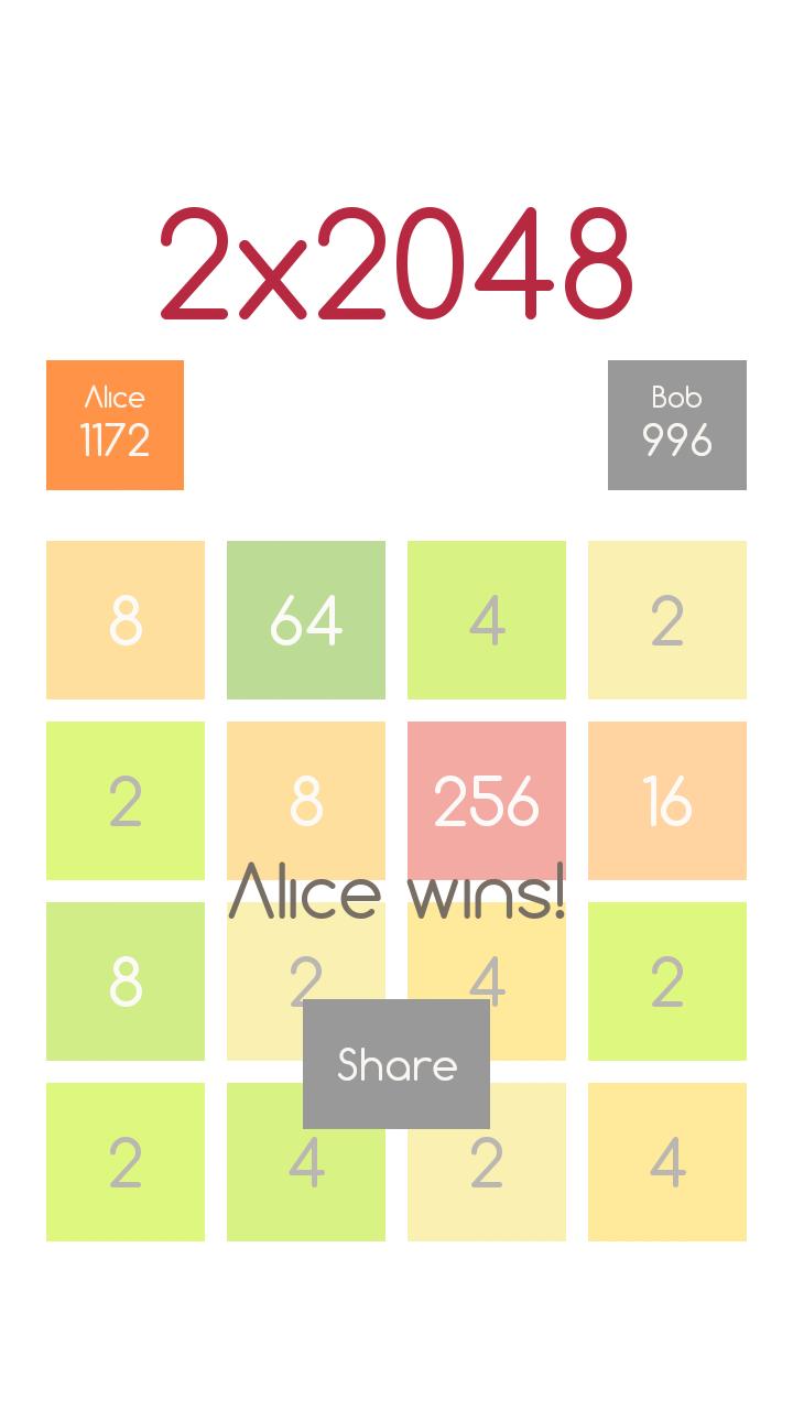 2x2048 (WiFi multiplayer)