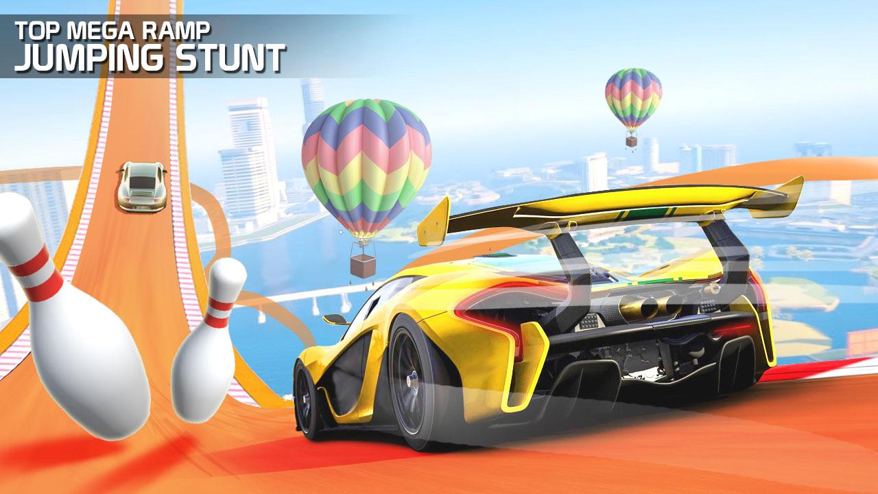 Mega Ramp Hot Car Jumping: Race Off Car Stunt Game