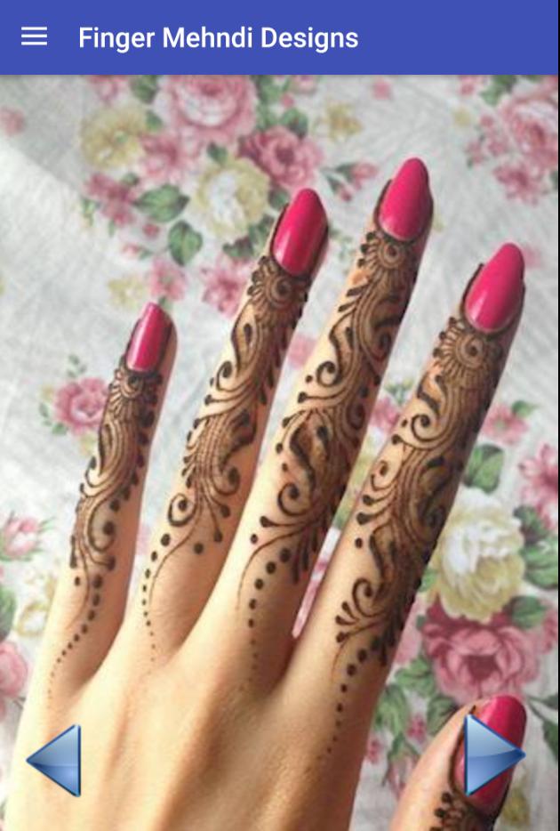 Fingers Mehndi Design