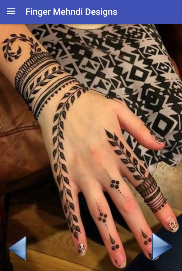 Fingers Mehndi Design