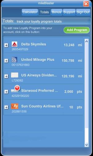 frequent flyer mileBlaster