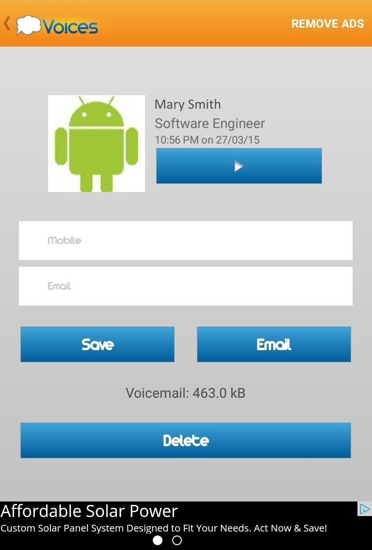Voices Visual Voicemail