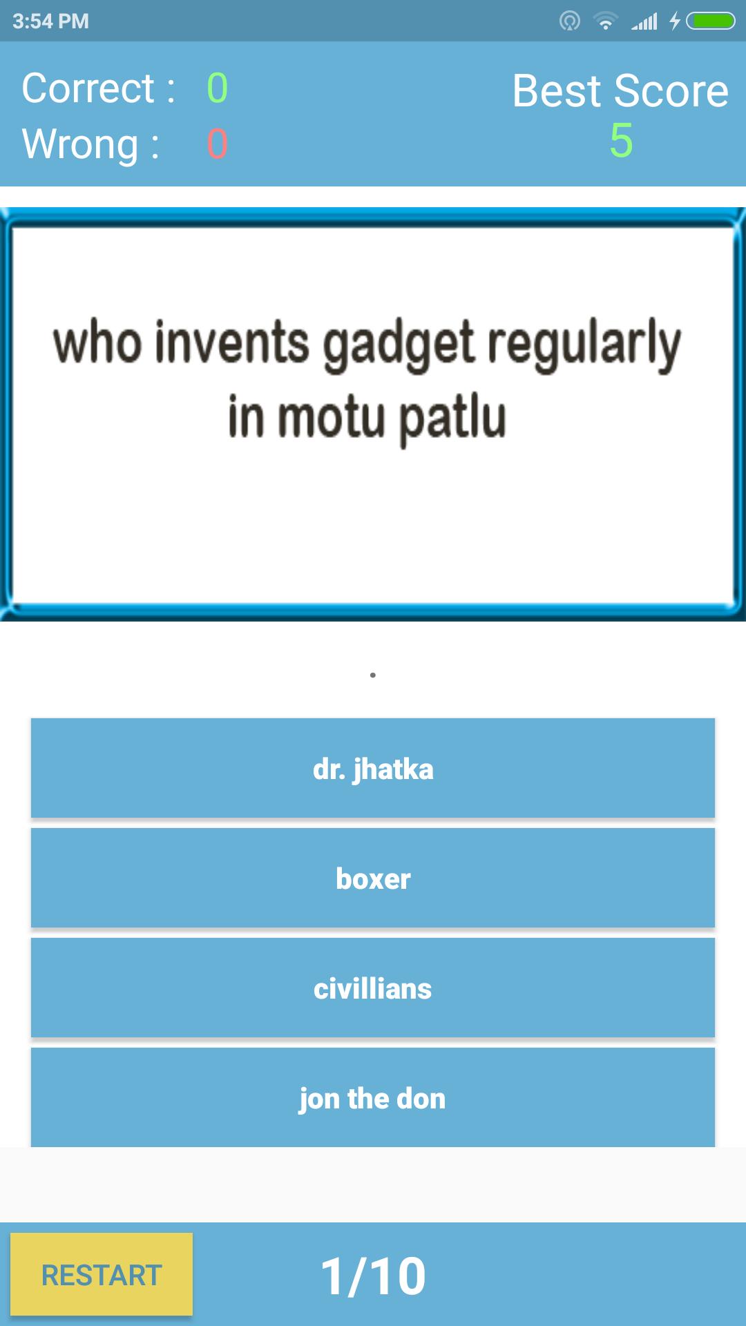Trivia Quiz for Motu Patlu