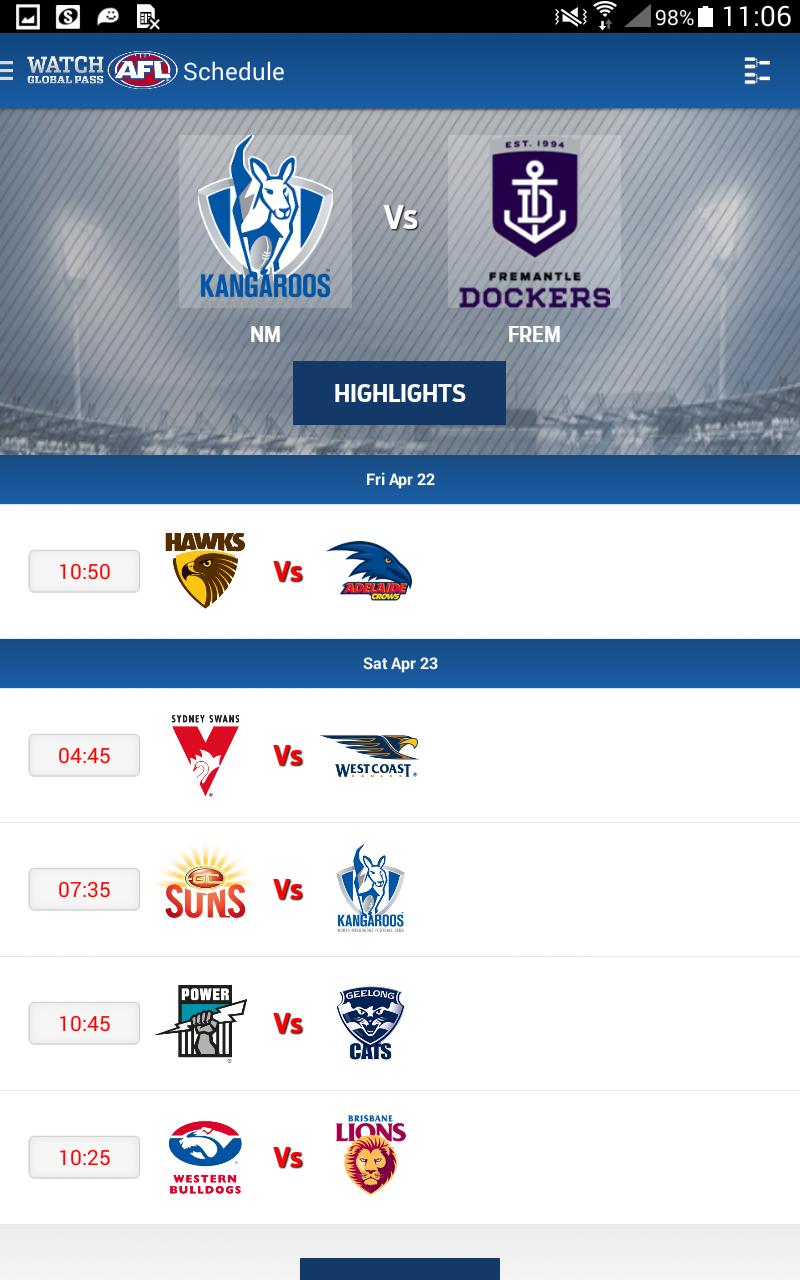 Watch AFL Global Pass