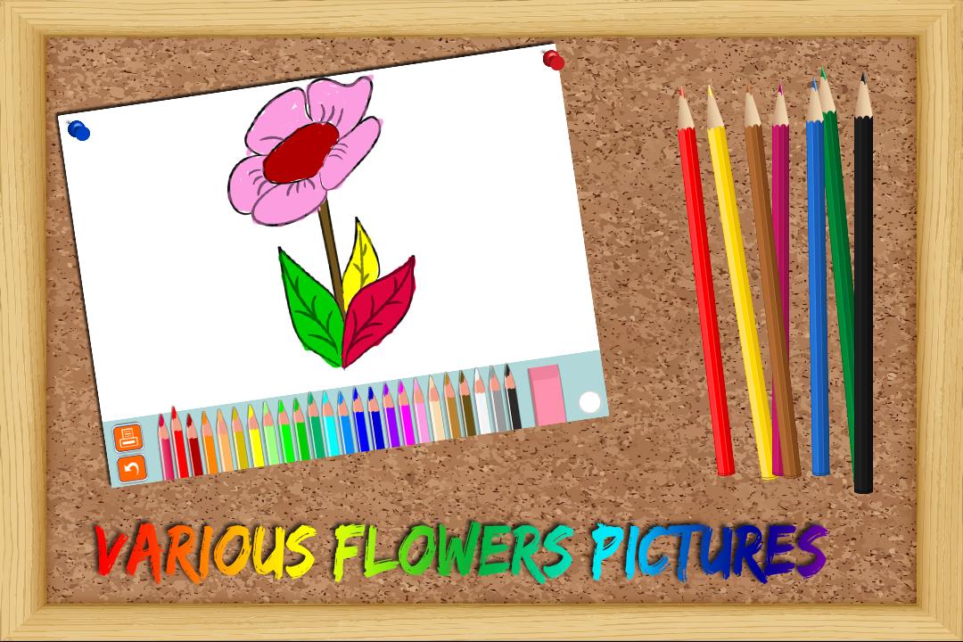 Coloring Game for Kids Flowers
