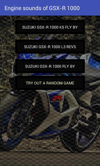 Engine sounds of GSX-R 1000