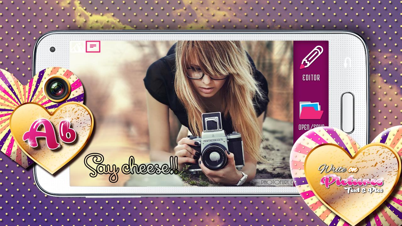 Write on Pictures Text App