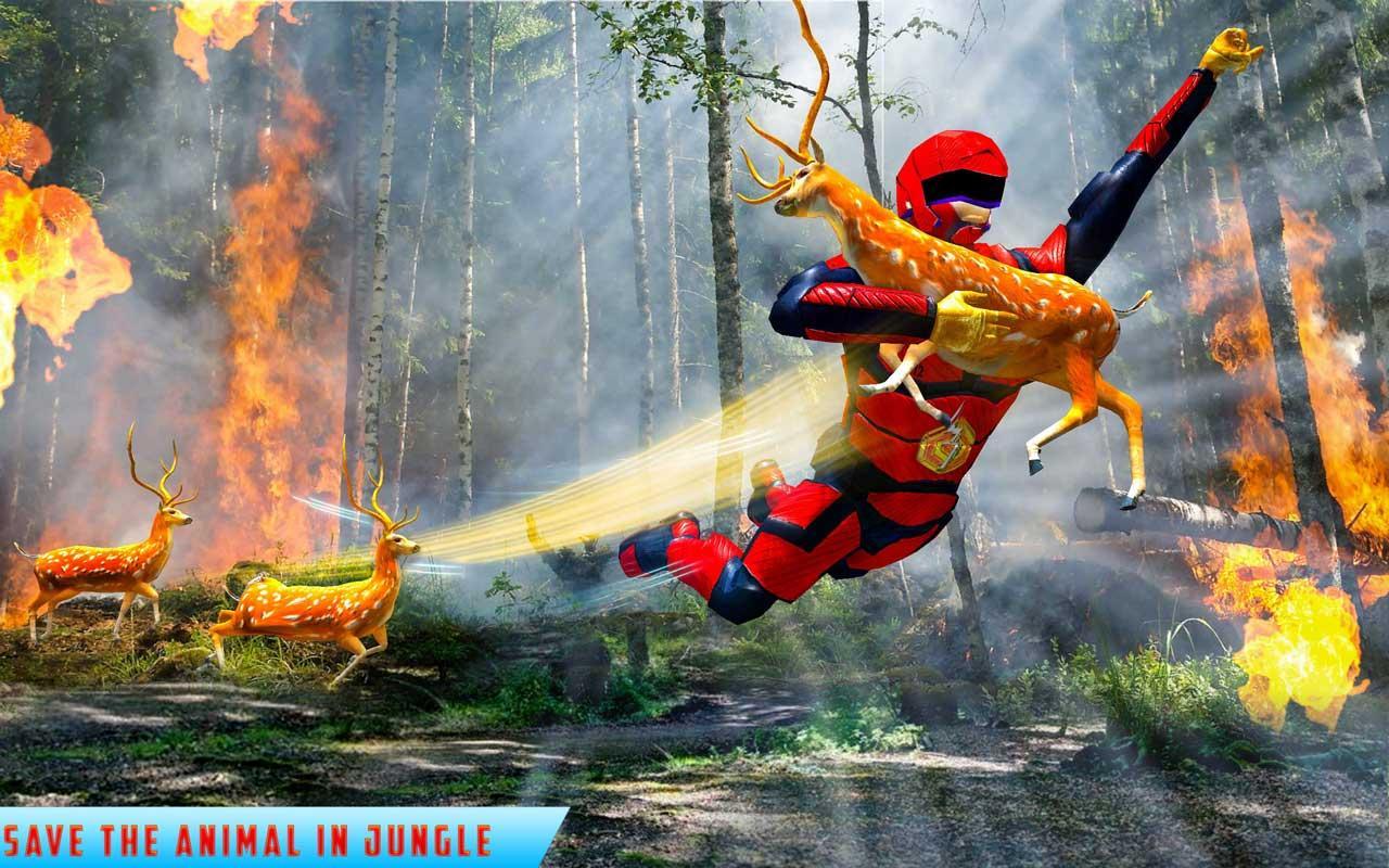 Flying Robot Rope Speed Hero - Rescue Mission