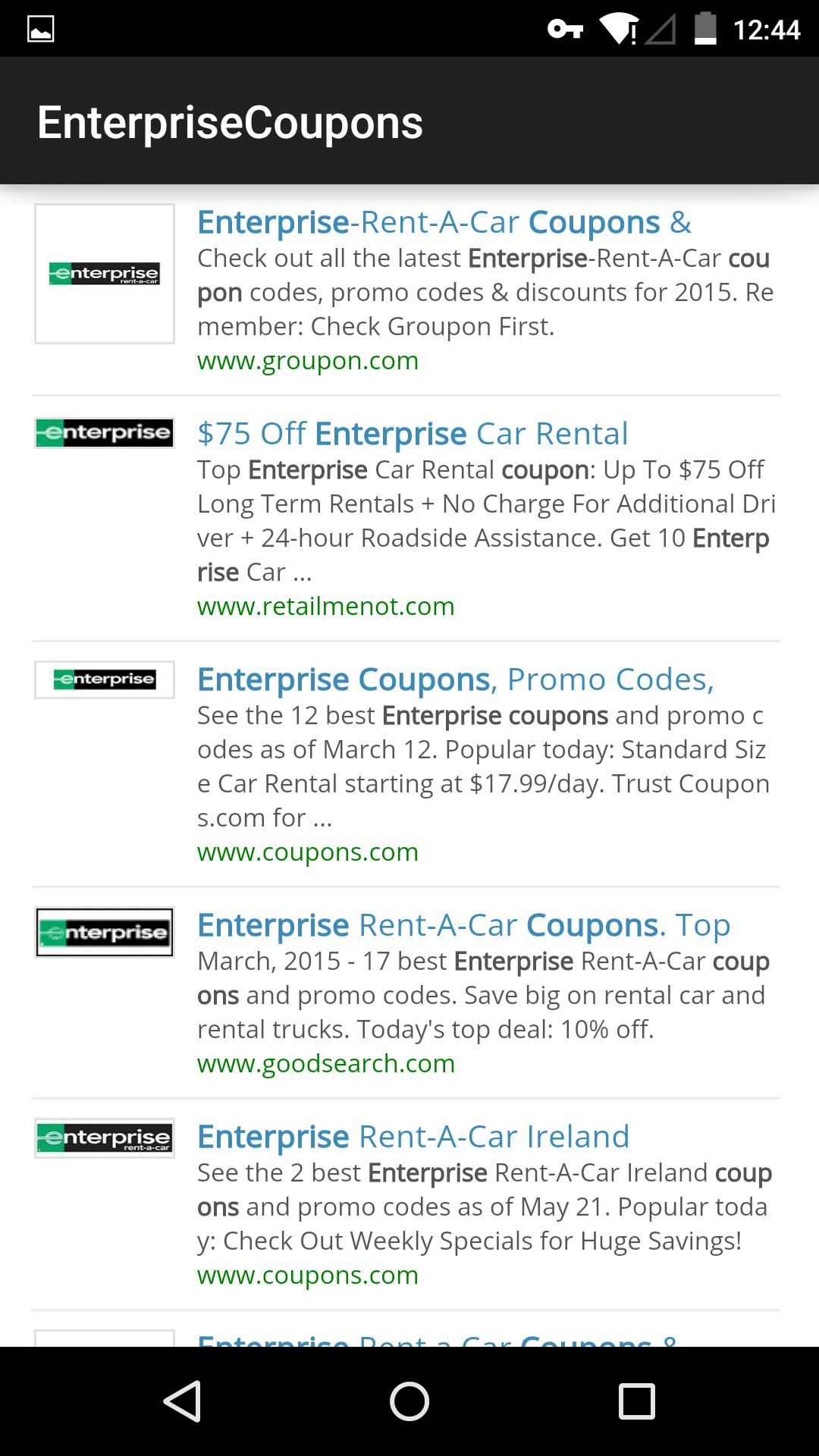 Coupons for Enterprise