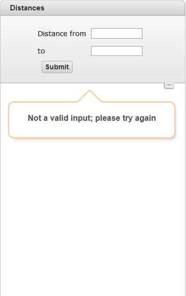 Distances between cities