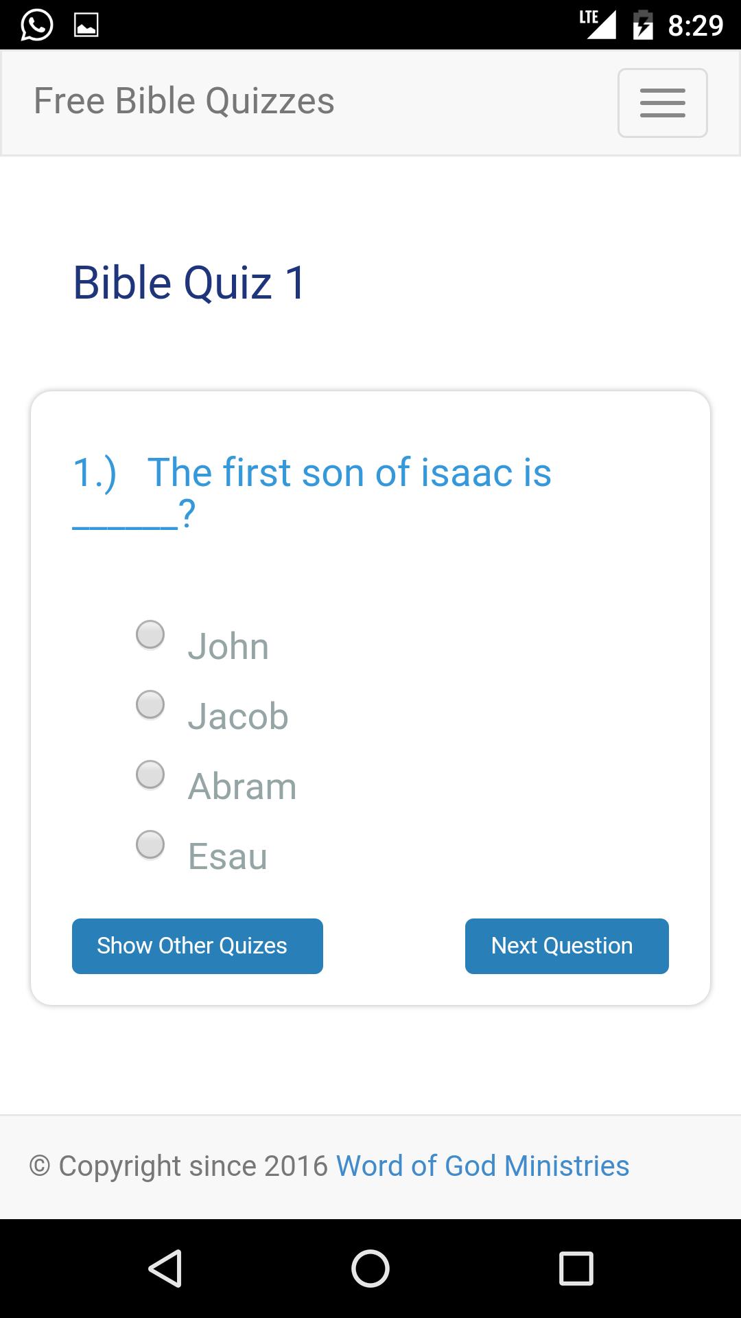 Bible Quiz Free