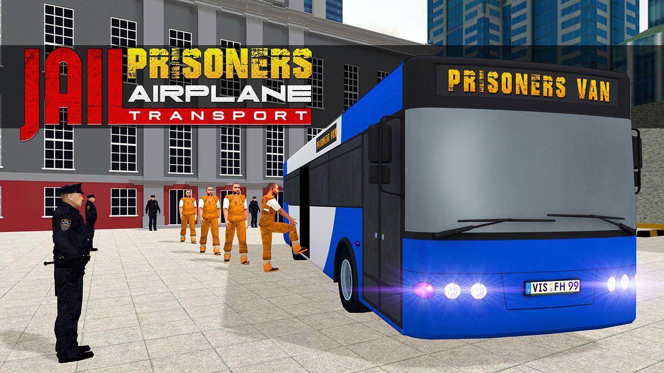 Jail Criminals Transport Plane - Police Plane Game