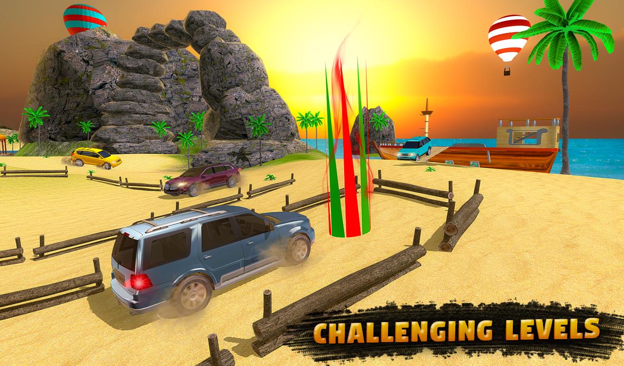 Jeep Drive Stunt Race : Water Surfer